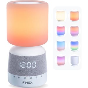 Finex Wake Up Light - Lichtwekker - Digitale Wekker met lamp - 10 Natuurgeluiden - Snooze Functie - Natuurlijke zonsopgang simulatie