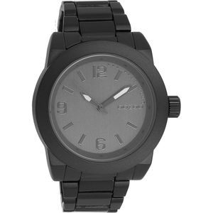 OOZOO Timepieces - Zwarte horloge met zwarte roestvrijstalen armband - C7524