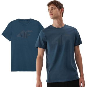 4F Heren T-shirt AW23TTSHM0877 Blauw maat L