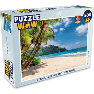 Puzzel Strand - Zee - Eiland - Vakantie - Legpuzzel - Puzzel 500 stukjes