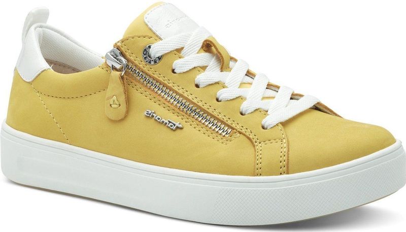 TAMARIS - Comfort Damessneakers - Geel - Nubuck
