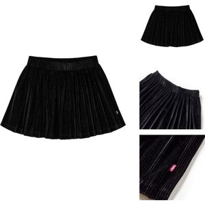 vidaXL Geplooid Kinderrokje - Geplooide Kinderrokjes - Kinderrokje - Kinderkleding - Kinderrokje geplooid 92 lurex zwart