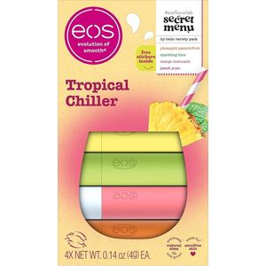 eos Flavor Lab Secret Menu Lip Balm Gift Set – Tropical Chiller – Limited Edition