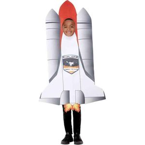 Smiffy's - Science Fiction & Space Kostuum - Astronaut Space Shuttle Kostuum Kind - Wit / Beige - One Size - Carnavalskleding - Verkleedkleding