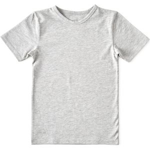 Little Label - t-shirt roundneck - gray melee 4Y - maat: 98/104 - bio-katoen