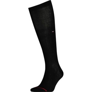 Tommy Hilfiger Tailored Mercerized Kneehigh (1-pack) - heren kniekousen - zwart - Maat: 39 - 42