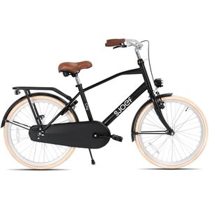 SJOEF City Jongensfiets 26 inch - Kinderfiets voor jongens van 10 tot 14 jaar - Mat Zwart