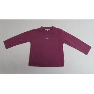 T-Shirt - Lange mouw - Meisje -Aubergine - Effen - 1 jaar 80