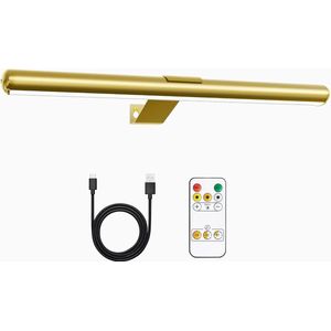 Afstandsbediening draadloze led-lamp met oplaadbare batterij - 300 lumen helderheid - verstelbaar - voor kunstwerken - fresco - darts met metalen behuizing
