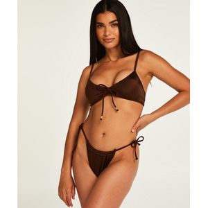 Hunkemöller Dames Badmode Hoog uitgeneden bikinibroekje Cleo - Bruin - maat L
