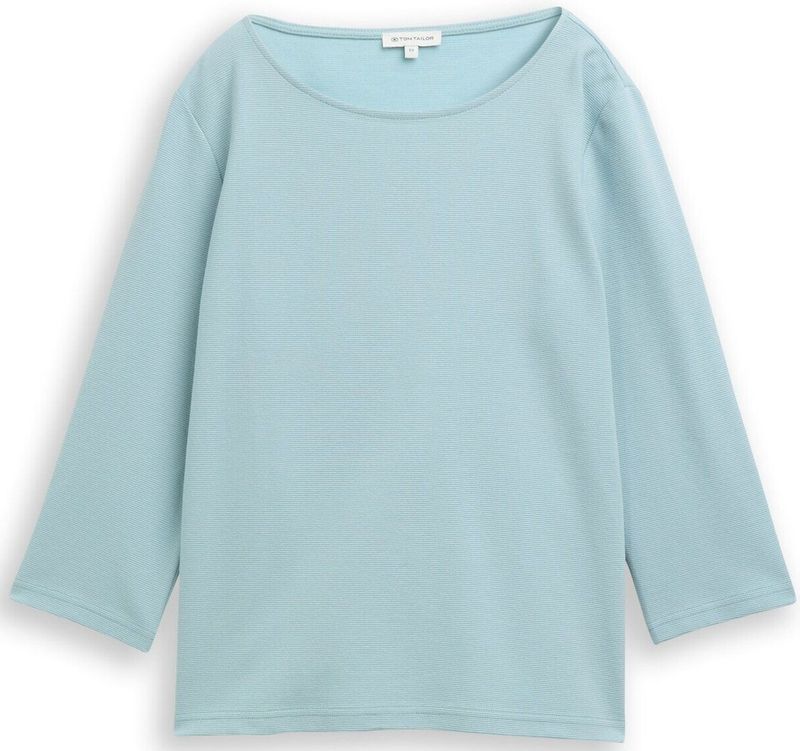 Tom Tailor Shirt met lange mouwen met ottomanstructuur