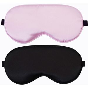 Slaapmasker, 2 stuks oogmaskers met verstelbare riem om te slapen, moerbeizijde oogslaapschaduwhoes, blokkeert licht vermindert gezwollen ogen reizen geschenken