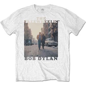 Bob Dylan - The Freewheelin' Heren T-shirt - S - Wit