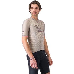 Castelli #giro Colle Delle Finestre Korte Mouw Wielertrui Beige XL Man
