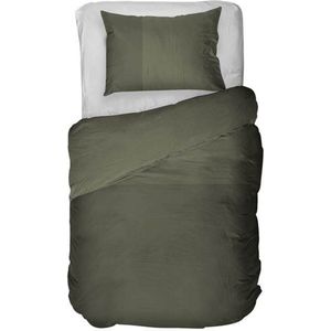 Kayori Erimo Dekbedovertrek - Eenpersoons - 140x200/220 cm - Donkergroen