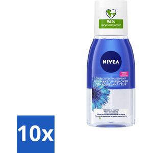 NIVEA – Oogmake-up Remover – Double Effect Waterproof – 125 ml - Bulkverpakking - 10 stuks