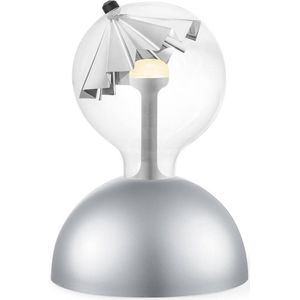Home Sweet Home tafellamp Move Me - tafellamp Bumb inclusief LED Move Me lamp - lamp 17 cm - tafellamp hoogte 25 cm - inclusief E27 LED lamp - zilver/wit