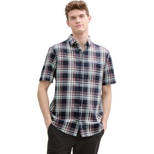 Tom Tailor Heren Overhemd CHECKED SLUBYARN SHIRT regular fit Veelkleurig M Volwassenen