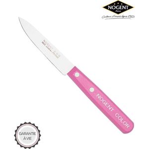 Nogent Officemes 9 cm glad snijvlak met roze houten heft Messen