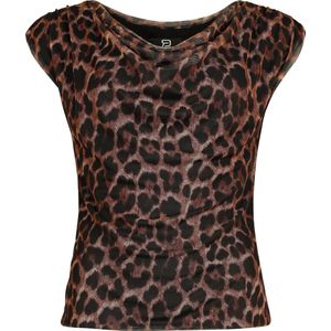 R.E.D. Rock-Engineered Design multicolor top met luipaardprint - Dames - S