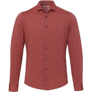 Pure - The Functional Shirt Terra Rood - Heren - Maat 37 - Slim-fit