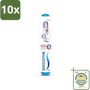 10 x Sensodyne - Tandenborstel - Gevoeligheid & Tandvlees - Tandvlees Versterkend - 1 tandenborstel - Grootverpakking - Gevoeligheid - Tandvlees - Tandenborstel - Tandenborstel Gevoelig - Tandenborstel Tandvlees