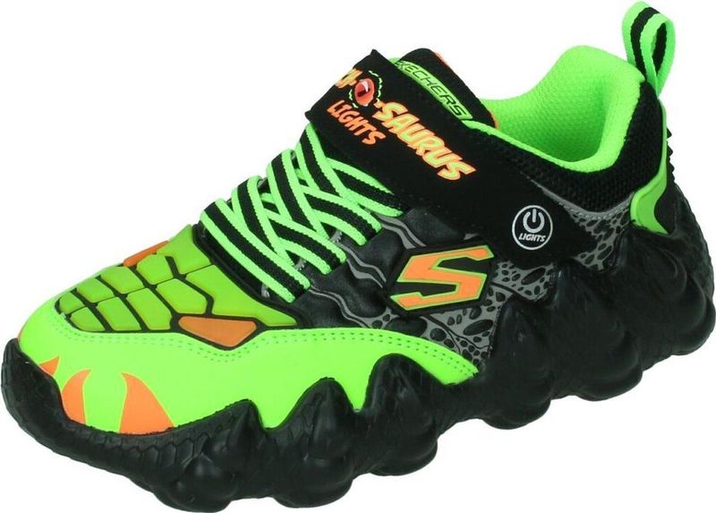 Skechers Skech-O-Saurus Lights Jongens Sneakers - Black/Lime - Maat 33