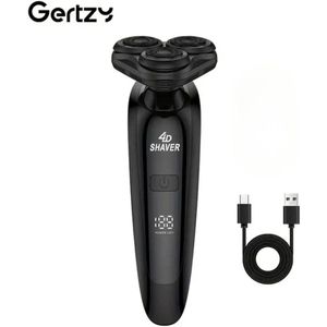 3koppen Gertzy Scheerapparaat - Usb Oplaadbare 4d Body Shaver + Baardtrimmer - Voor een complete en perfecte Lichaamshaar verzorging - Unisex - Kleur: Zwart