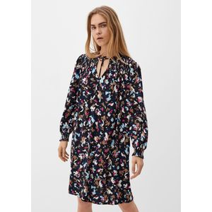 s.Oliver - Jurk - Mini - Viskose - All-over-Print - Tunika-Ausschnitt