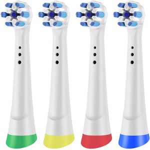 Opzetborstels passend op Oral-B iO - Wit – 4 stuks - Vervangende tandenborstelkoppen voor iO 3, 4, 5, 6, 7, 8, 9, 10 - Rond - Zacht