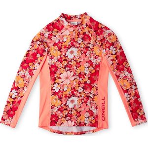 O'Neill - UV Zwemshirt voor meisjes - O'Neill Skins Longsleeve - Rood - maat 12 (147-155CM)