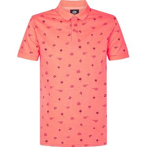 Petrol Industries - Heren All-over Print Polo Outer Banks - Roze - Maat L