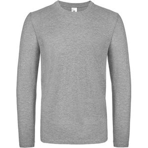 Herenshirt 'E150' met lange mouw B&C Collectie Sport Grey maat 4XL