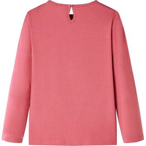 Kindershirt lange mouwen oudroze maat 140