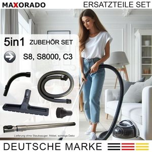 MAXORADO Stofzuiger Set 5-delig - Parketborstel + telescopische buis + handgreep met zuigregeling + slang + meubelborstel - geschikt voor Miele S8 Serie, Complete C3 - en veel meer