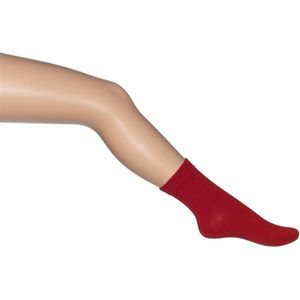 Bonnie Doon - Kinderen - Cotton Sock - Rood/Rood/Strawberry - maat 23/24 (2 paar)