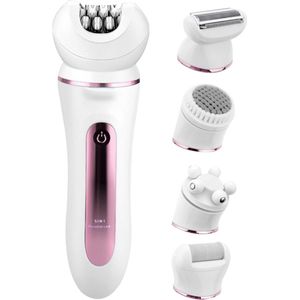 Shoplace 5 in 1 Epileerapparaat dames - Epilator - Epilady - Ladyshave - Ontharingsapparaat - Gezichtsepilator - Scheerapparaat - Eeltverwijderaar - Gezichtsreiniger - Massage