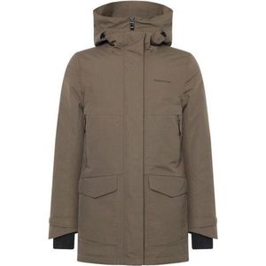 Didriksons Womens Frida Parka 7 Lange jas (Dames |bruin/grijs |waterdicht)