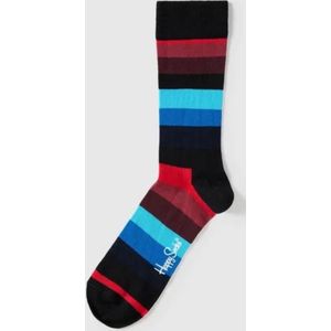 Happy Socks Stripes - maat 36-40 - strepen - gestreept - zwart blauw rood bordeaux