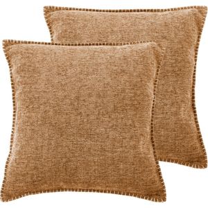 Tiseco Home Studio - Kussen DAMIAN (gevuld) - SET/2 - 100% polyester - Vierkant - 45x45 cm - Indiantan