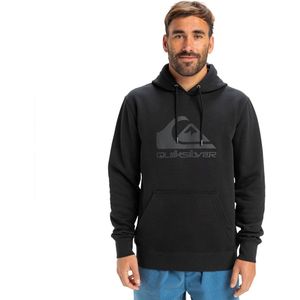 Quiksilver - Comp Logo Hoodie - Hoodie - Zwart - Katoen/Polyester
