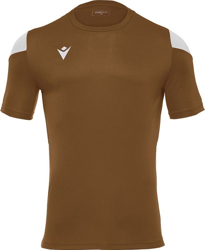 Macron Polis Shirt Korte Mouw Kinderen - Goud / Wit | Maat: 7-8 Y