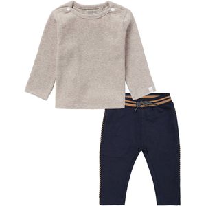 Dirkje Noppies - Kledingset - 2 delig - Broek Navy - Shirt Natal Taupe - Maat 68