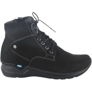 Wolky - Whynot - Veterboot - Zwart - Nubuck Leer