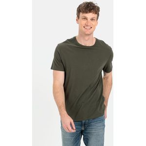 camel active Basic T-shirt van duurzame organic cotton - Maat menswear-4XL - Groen