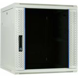 DSIT 12U witte wandkast met glazen deur 600x600x635mm (BxDxH) - serverbehuizing - serverrack - serverkast - 19 inch