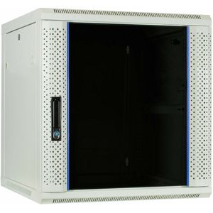 DSIT 12U witte wandkast met glazen deur 600x600x635mm (BxDxH) - serverbehuizing - serverrack - serverkast - 19 inch