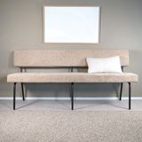 Eetkamerbank 180cm Wendy beige stof