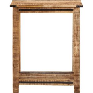 The Living Store Wandtafel 60x35x75 cm massief mangohout - Gangtafel - Wandtafel - Mangohouten Tafel - Salontafel - Entreetafel