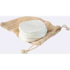 Herbruikbare wattenschijfjes - Watjes - Duurzaam - Gratis waszakje - Wasbaar - Bamboe